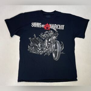 Sons Of Anarchy TV Series Grim Reaper Motorcycle Graphic T-shirt Men XL Black